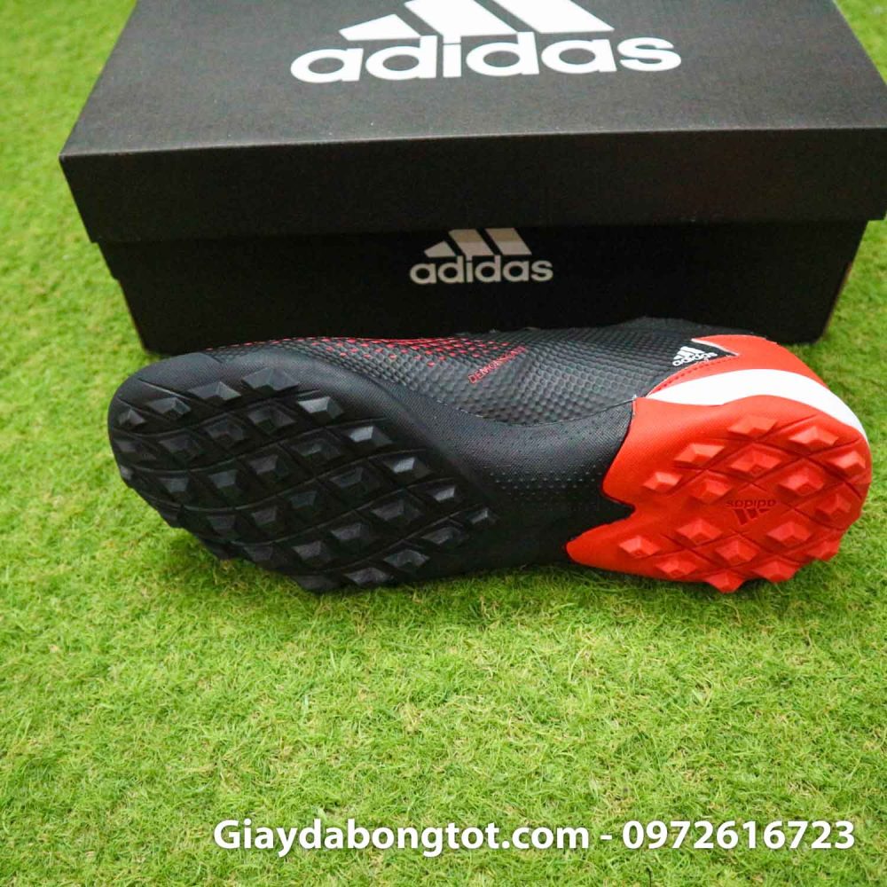 Giay bong da adidas predator 20.3 tf den do vach trang (4)