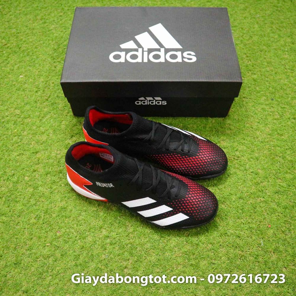 Giay bong da adidas predator 20.3 tf den do vach trang (9)
