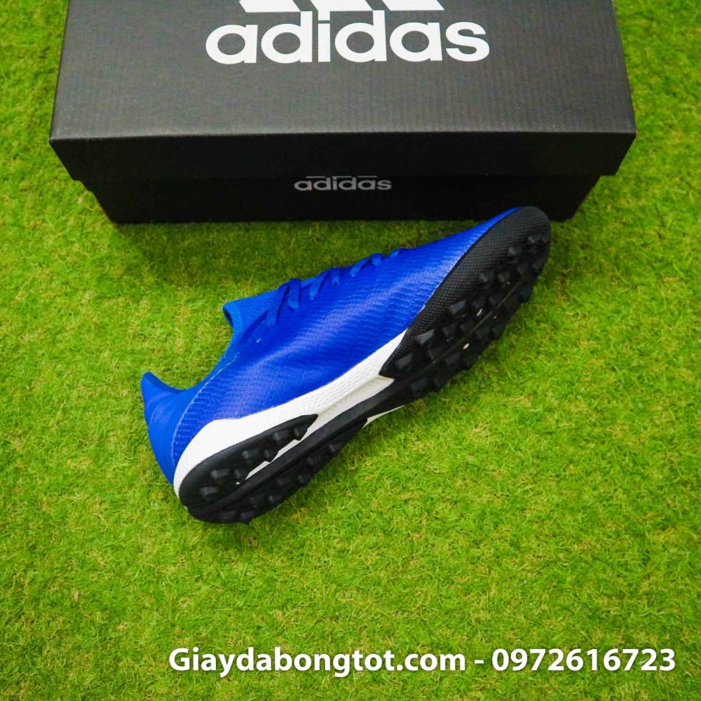 Giay da banh adidas x19.3 tf xanh duong dam vach trang (10)