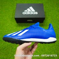 Giay da banh adidas x19.3 tf xanh duong dam vach trang (11)