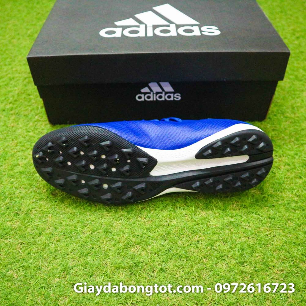 Giay da banh adidas x19.3 tf xanh duong dam vach trang (4)