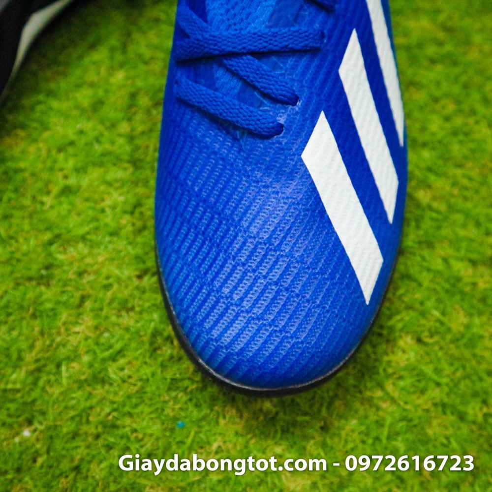 Giay da banh adidas x19.3 tf xanh duong dam vach trang (7)