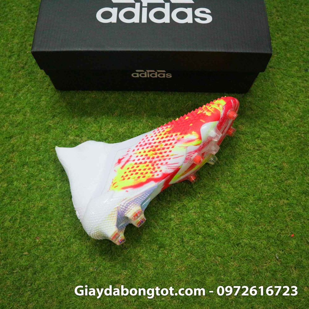 Giay da banh khong day adidas predator 20+ fg trang cam vach den (11)