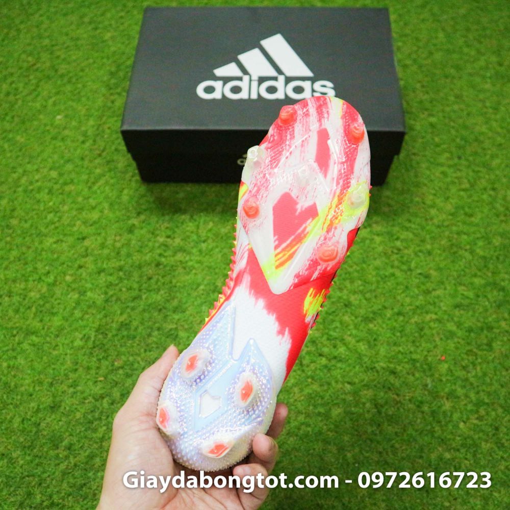 Giay da banh khong day adidas predator 20+ fg trang cam vach den (14)