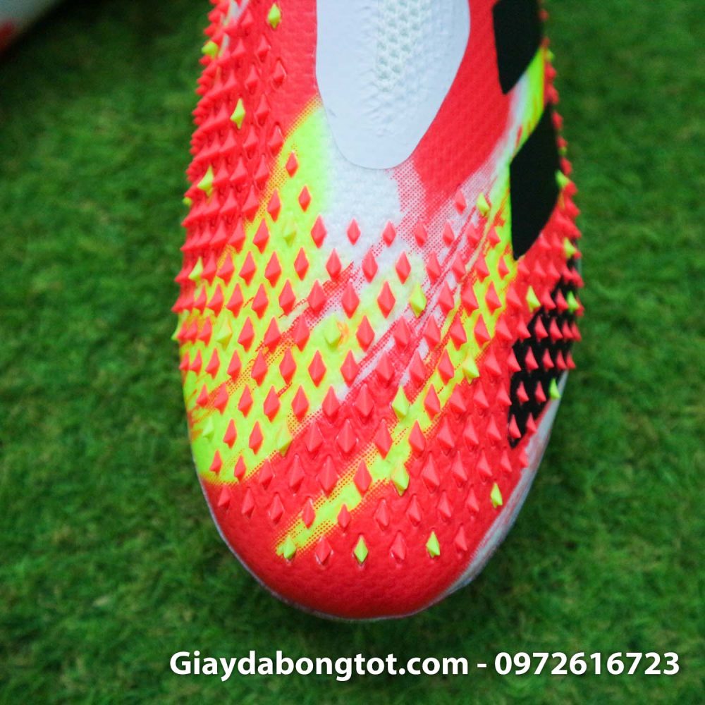 Giay da banh khong day adidas predator 20+ fg trang cam vach den (7)