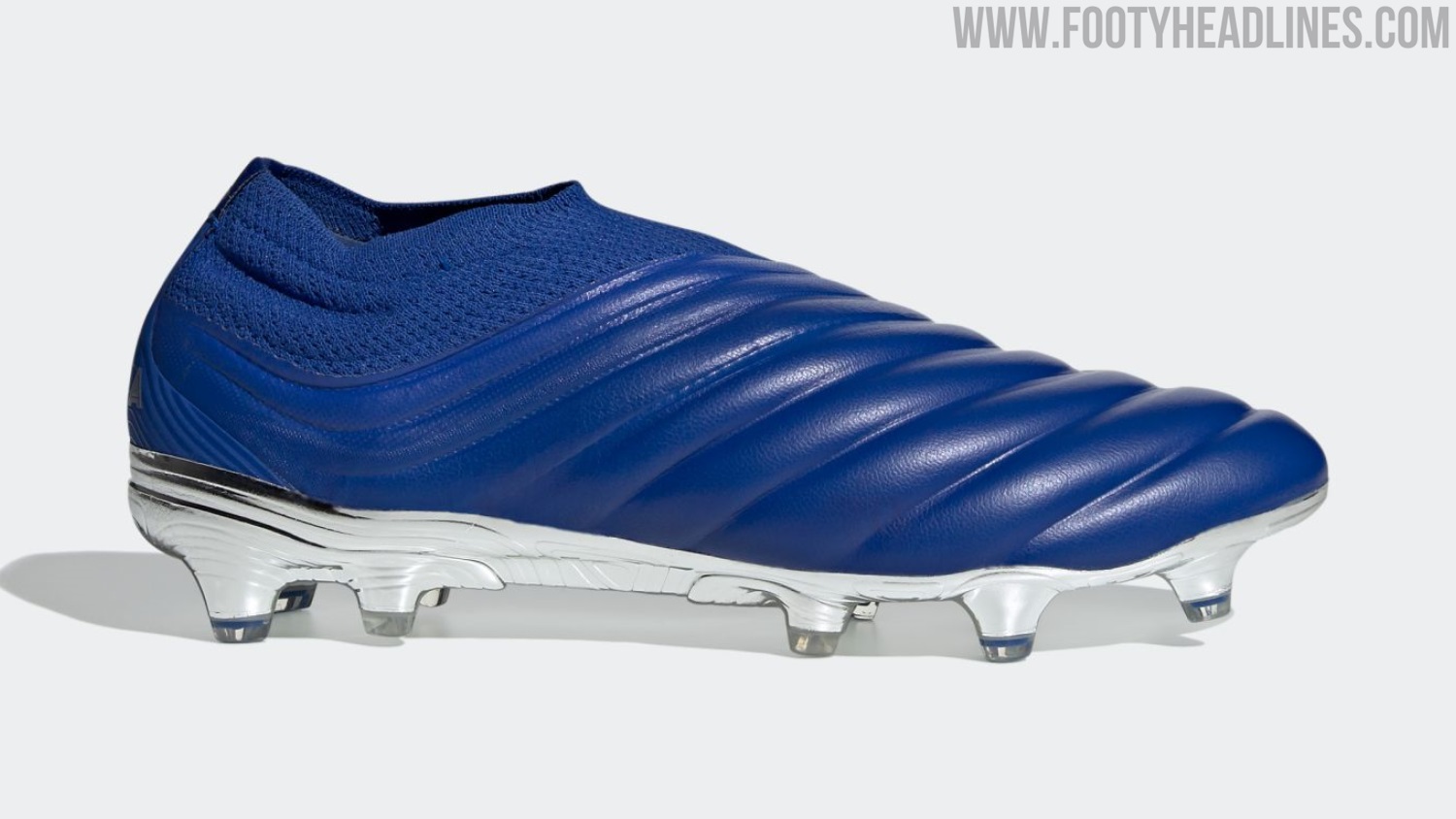 Giày đá banh da thật Adidas Copa Inflight pack với gam màu xanh dương đế bạc