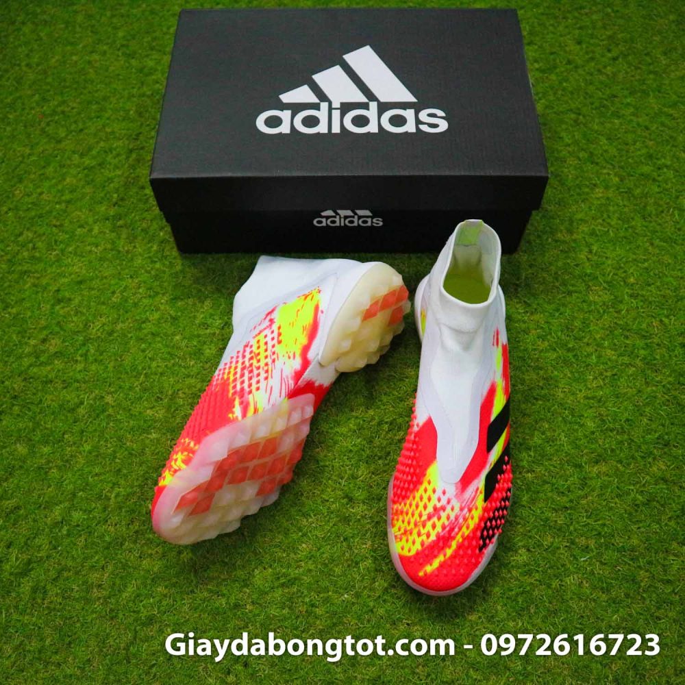 Giay san co nhan tao khong day adidas predator 20+ tf trang cam vach den (5)