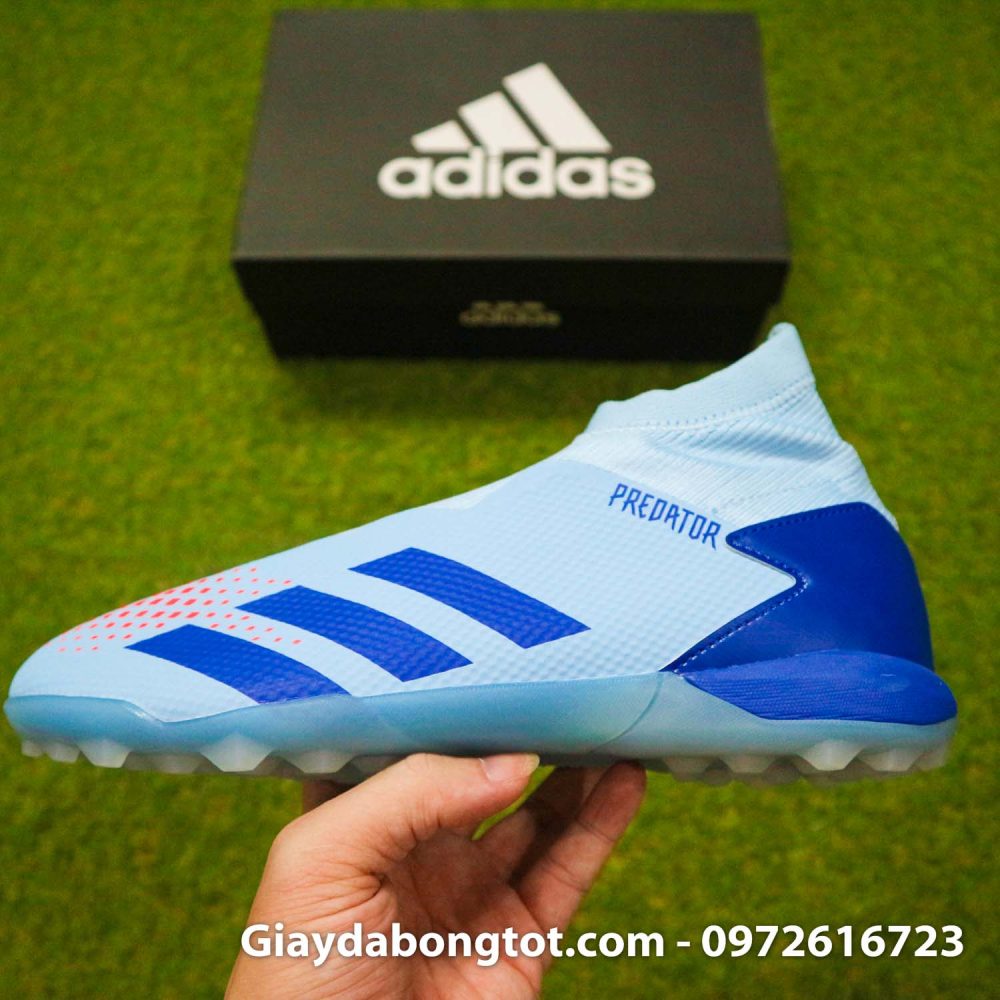 Giay san co nhan tao khong day adidas predator 20.3 tf xanh nhat (11)