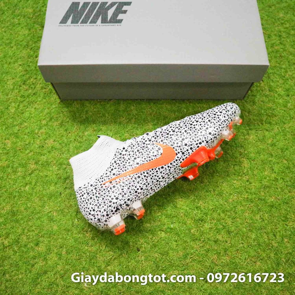 Giay bong da nike mercurial superfly 7 elite fg safari cr7 den trang (12)
