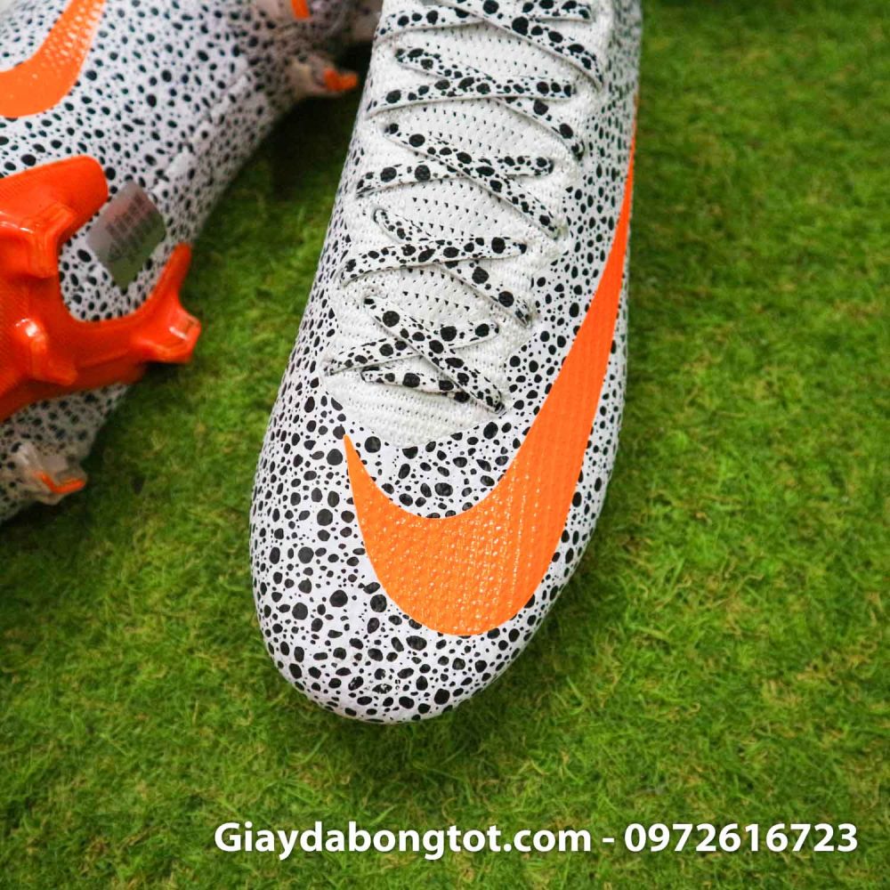 Giay bong da nike mercurial superfly 7 elite fg safari cr7 den trang (6)