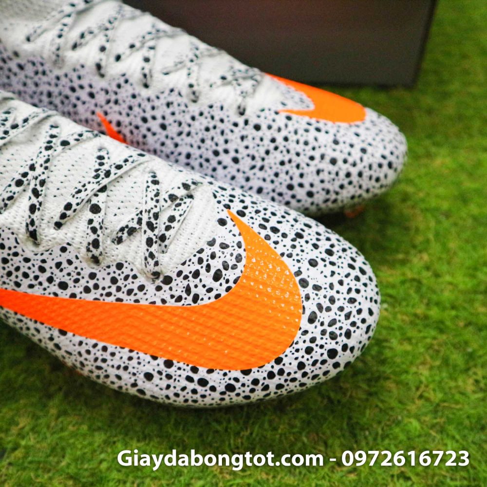 Giay bong da nike mercurial superfly 7 elite fg safari cr7 den trang (8)