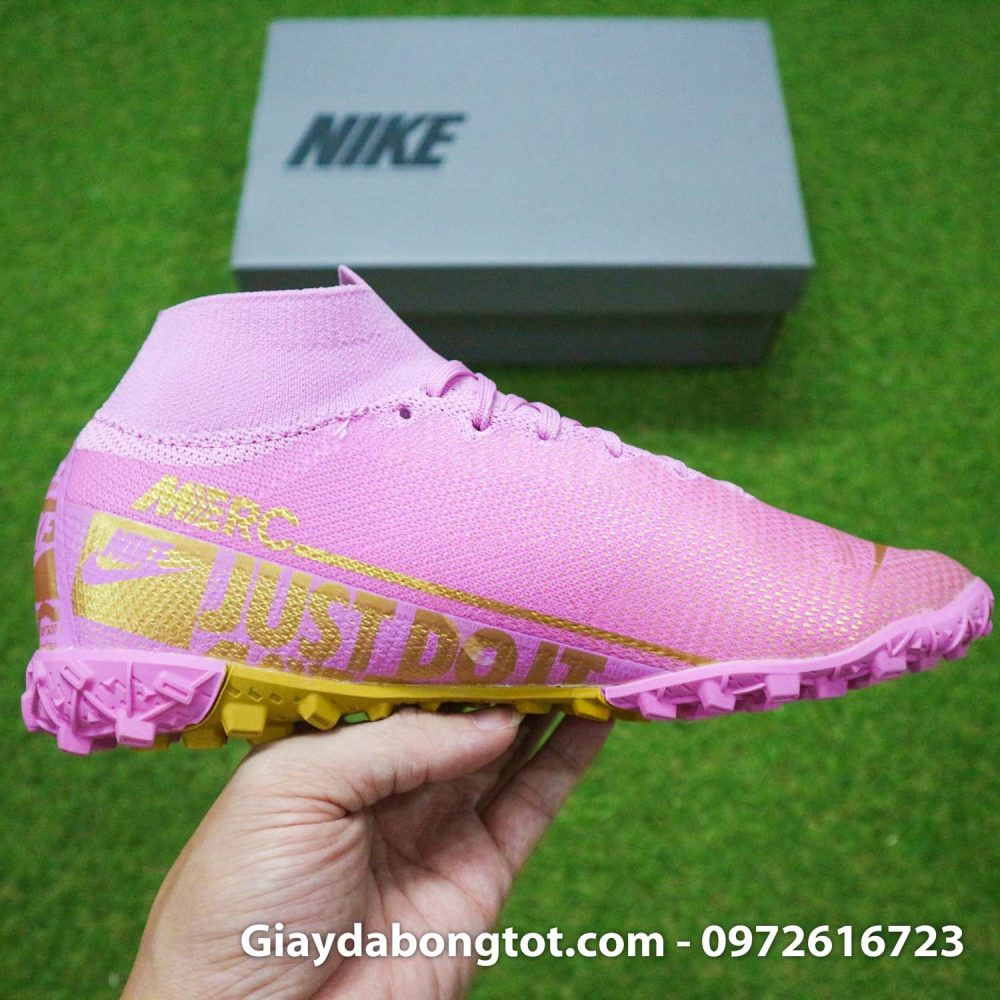 Giay da banh cao cao tre em nike mercurial superfly 7 tf hong phan (14)
