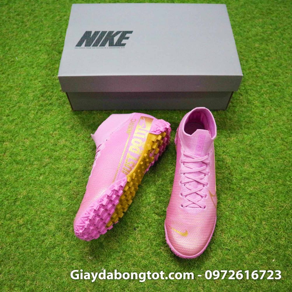Giay da banh cao cao tre em nike mercurial superfly 7 tf hong phan (5)