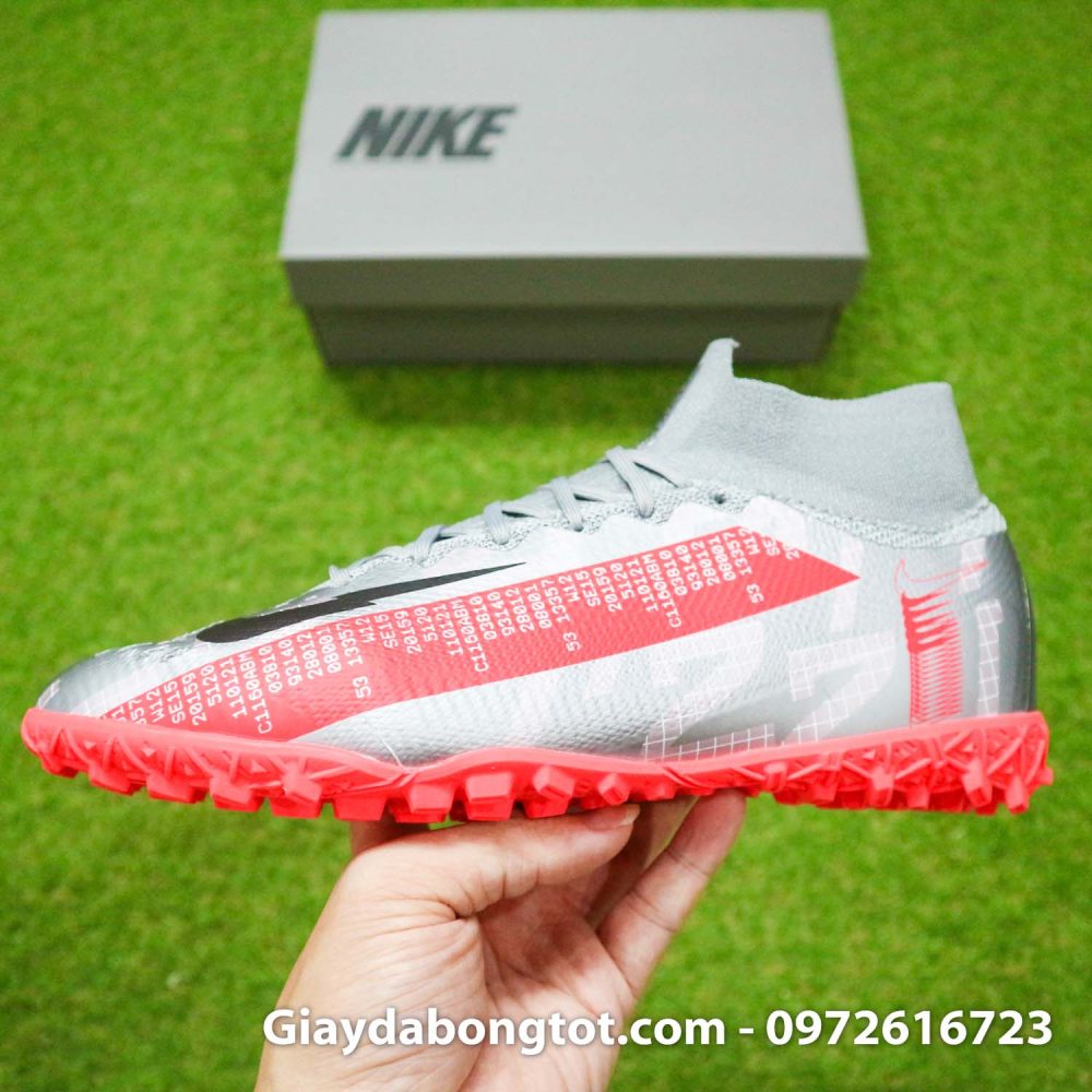 Giay da banh co cao nike mercurial superfly 7 elite tf xam vach do (12)