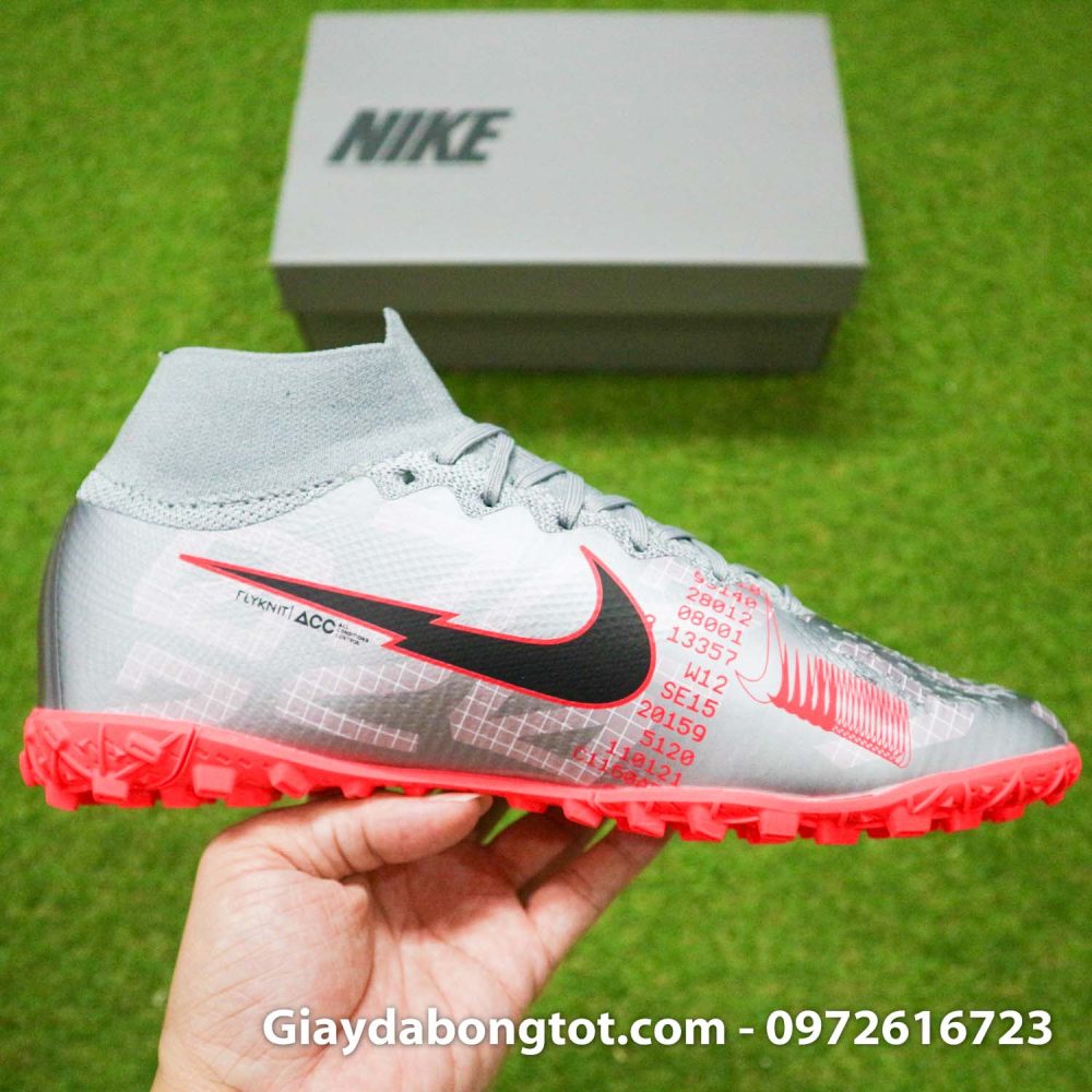 Giay da banh co cao nike mercurial superfly 7 elite tf xam vach do (13)