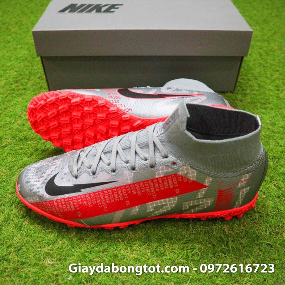 Giay da banh co cao nike mercurial superfly 7 elite tf xam vach do (3)