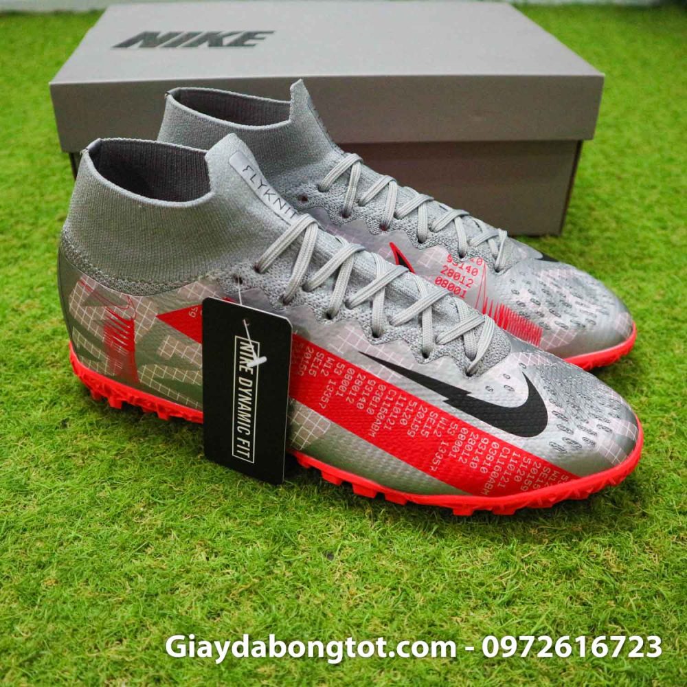Giay da banh co cao nike mercurial superfly 7 elite tf xam vach do (9)