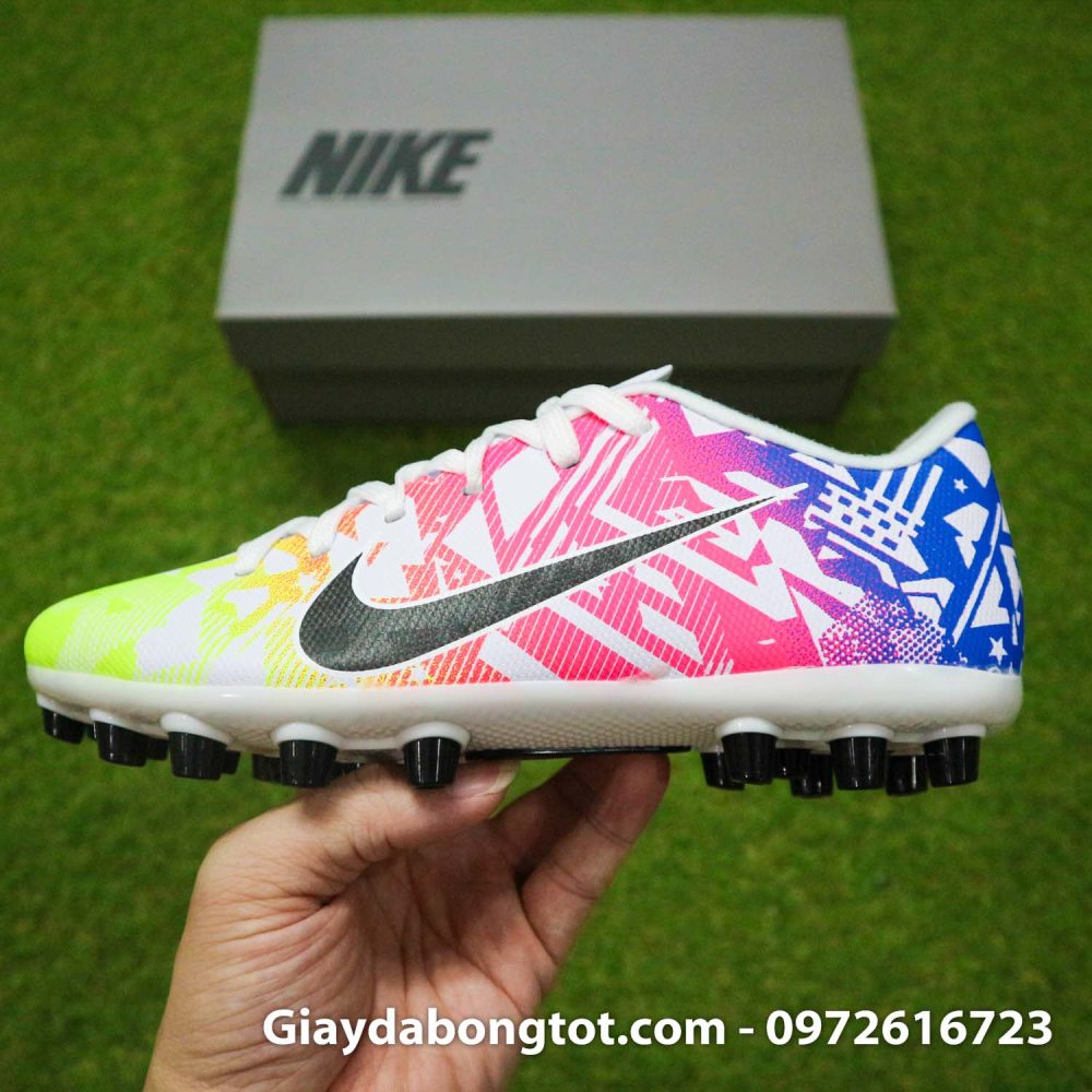 Giay da banh tre em nike mercurial vapor 13 ag neymar vang do xanh (10)