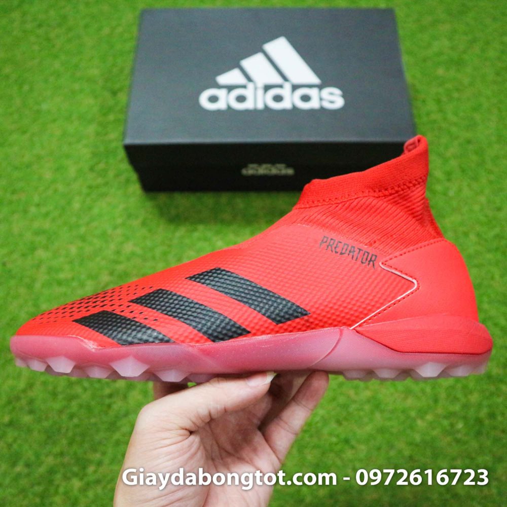 Giay da bong khong day adidas predator 20 tf do vach den de trong (13)