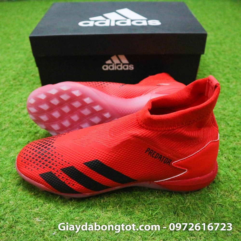 Giay da bong khong day adidas predator 20 tf do vach den de trong (3)