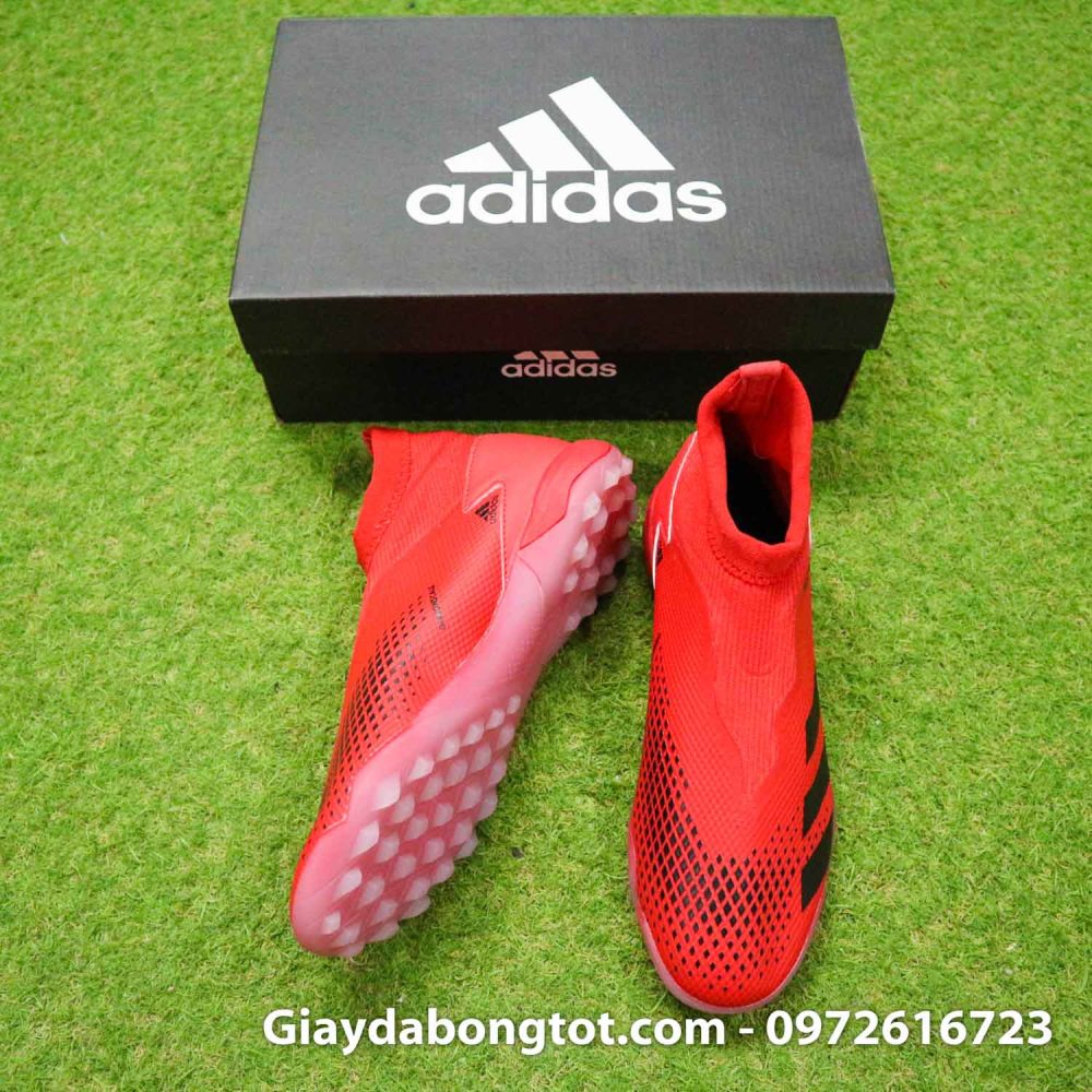 Giay da bong khong day adidas predator 20 tf do vach den de trong (5)