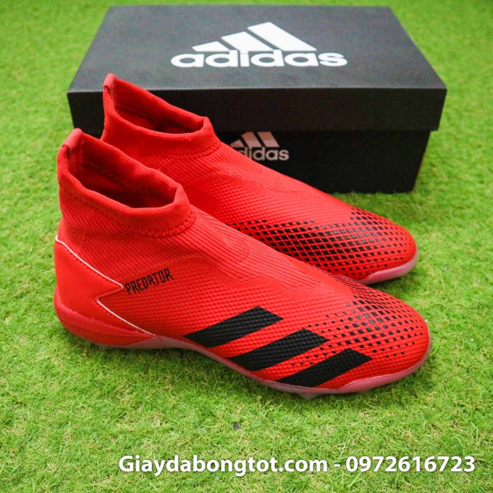 Giay da bong khong day adidas predator 20 tf do vach den de trong (8)
