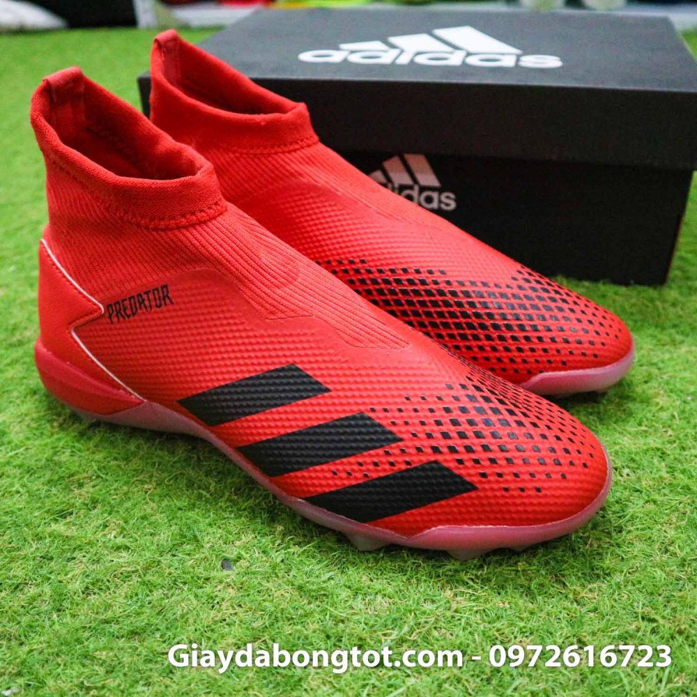 Giay da bong khong day adidas predator 20 tf do vach den de trong (9)