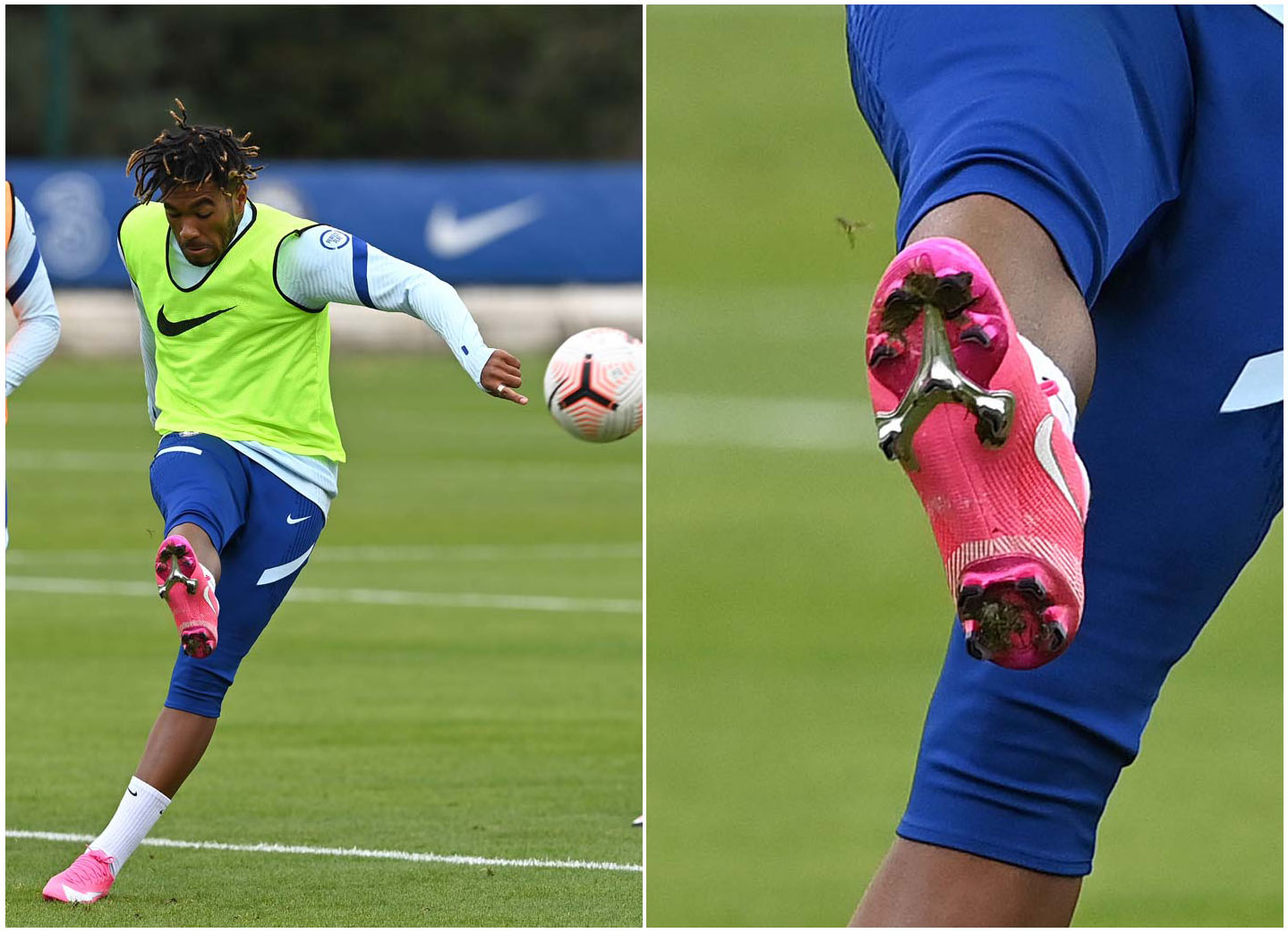 Reece James (Chelsea) tuần qua ra sân với Nike Mercurial Mbappe màu hồng pink