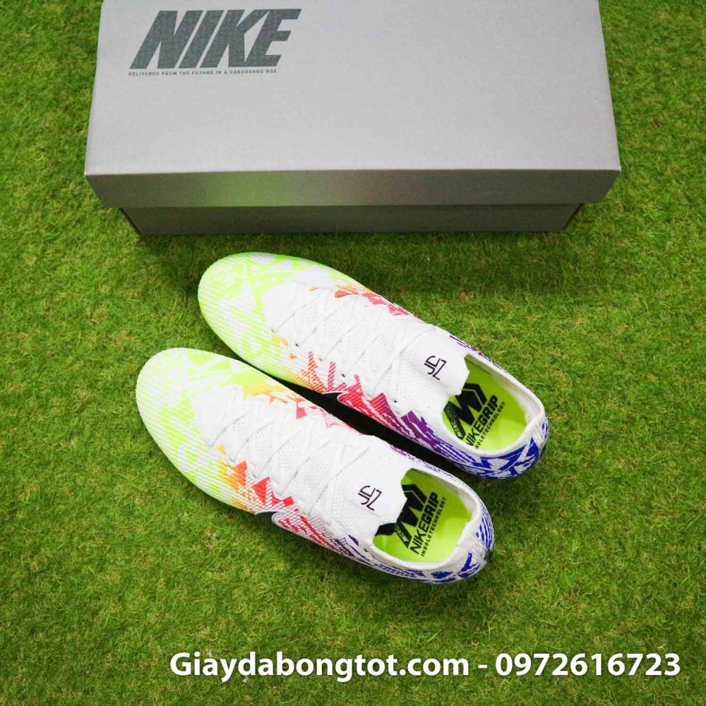 Giay da bong tre em dinh cao nike mercurial vapor 13 elite neymar vang do xanh (1)