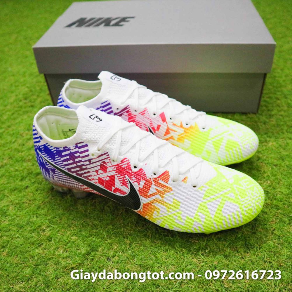 Giay da bong tre em dinh cao nike mercurial vapor 13 elite neymar vang do xanh (13)