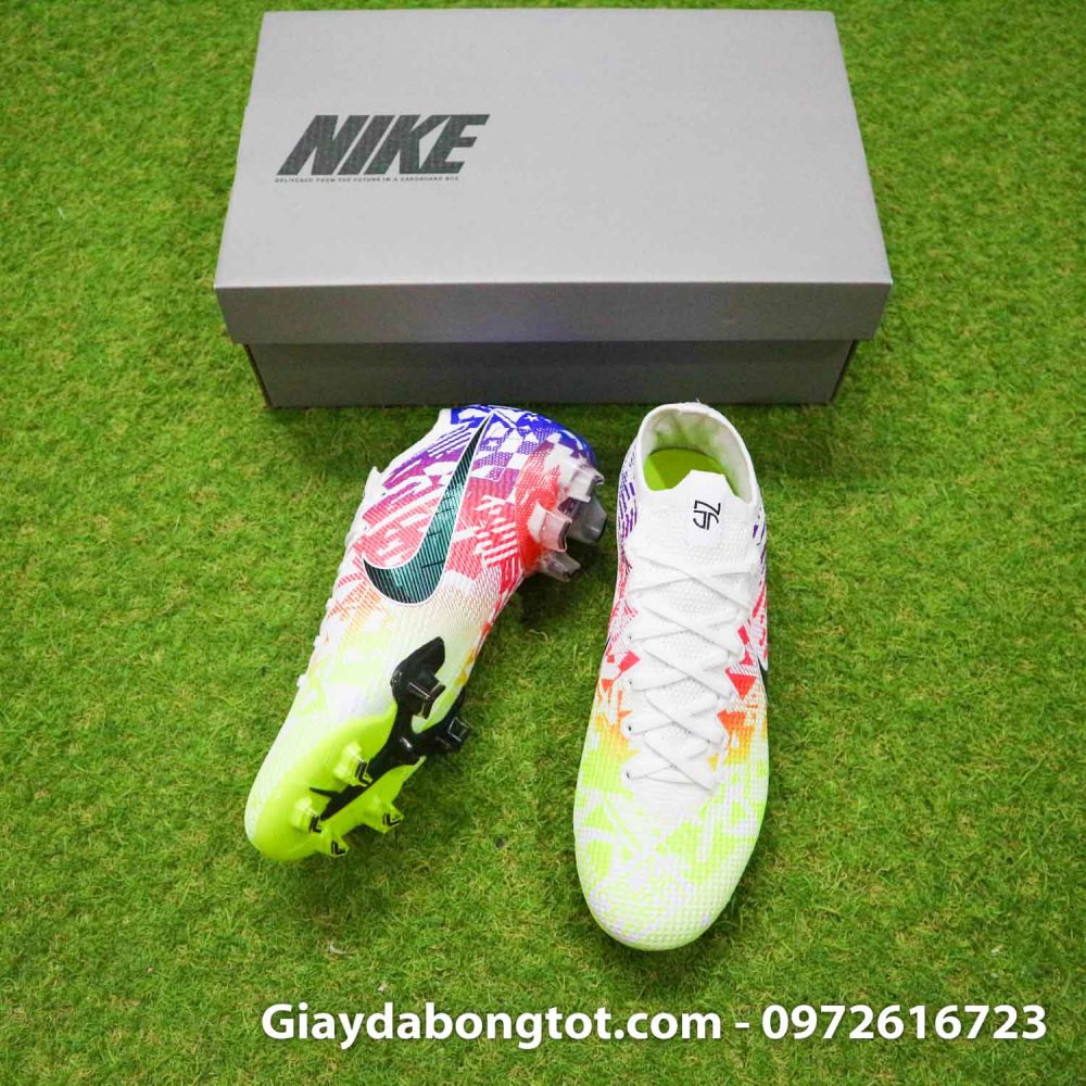 Giay da bong tre em dinh cao nike mercurial vapor 13 elite neymar vang do xanh (6)