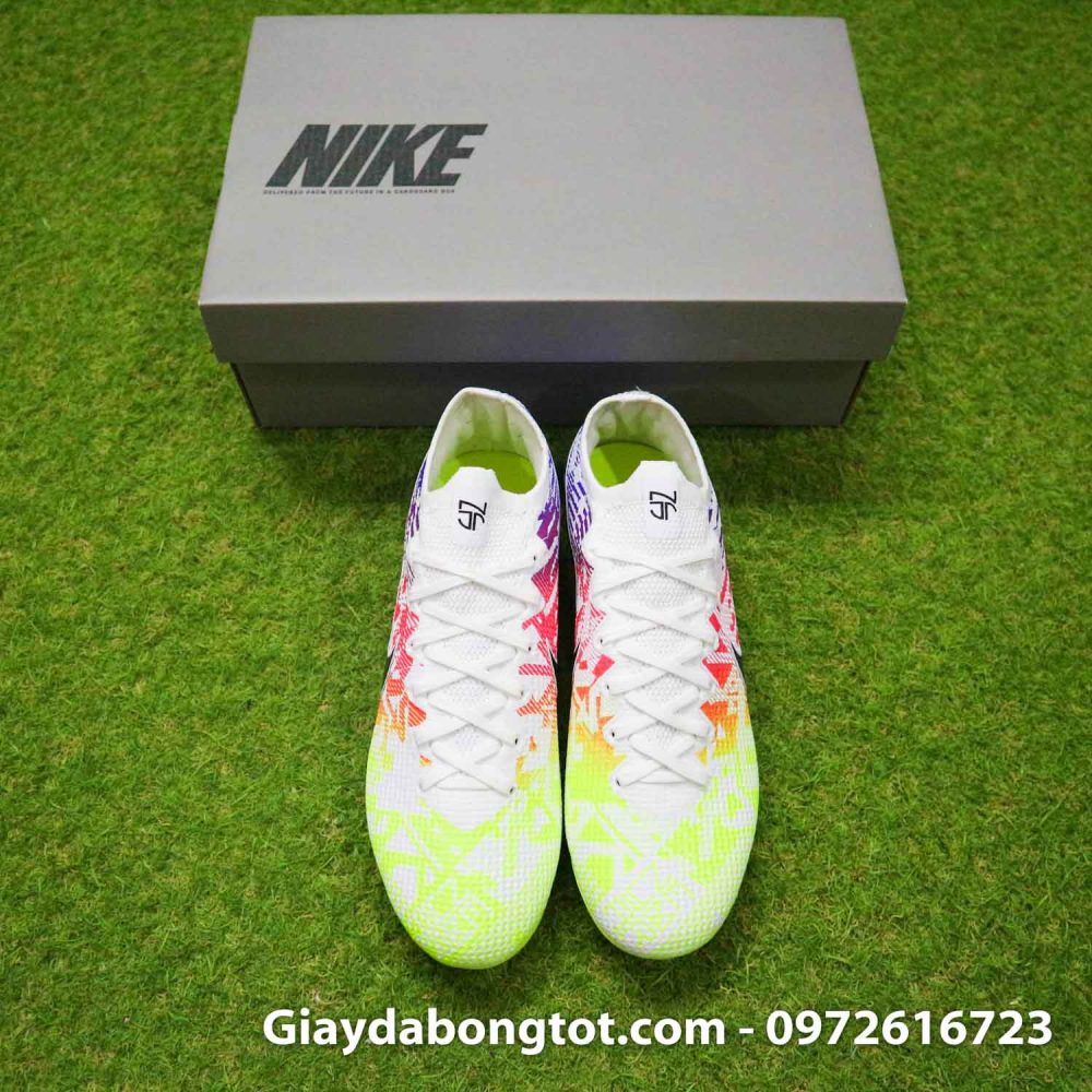 Giay da bong tre em dinh cao nike mercurial vapor 13 elite neymar vang do xanh (9)