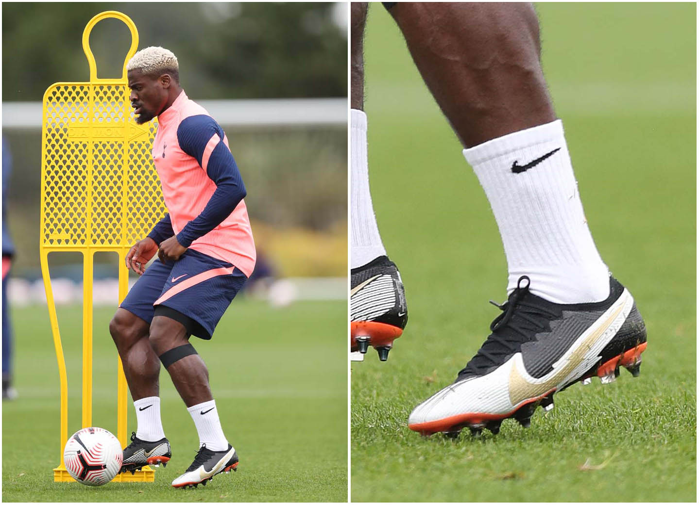 Serge Aurier sử dụng giày bóng đá da vải Nike Mercurial Vapor 13 Elite