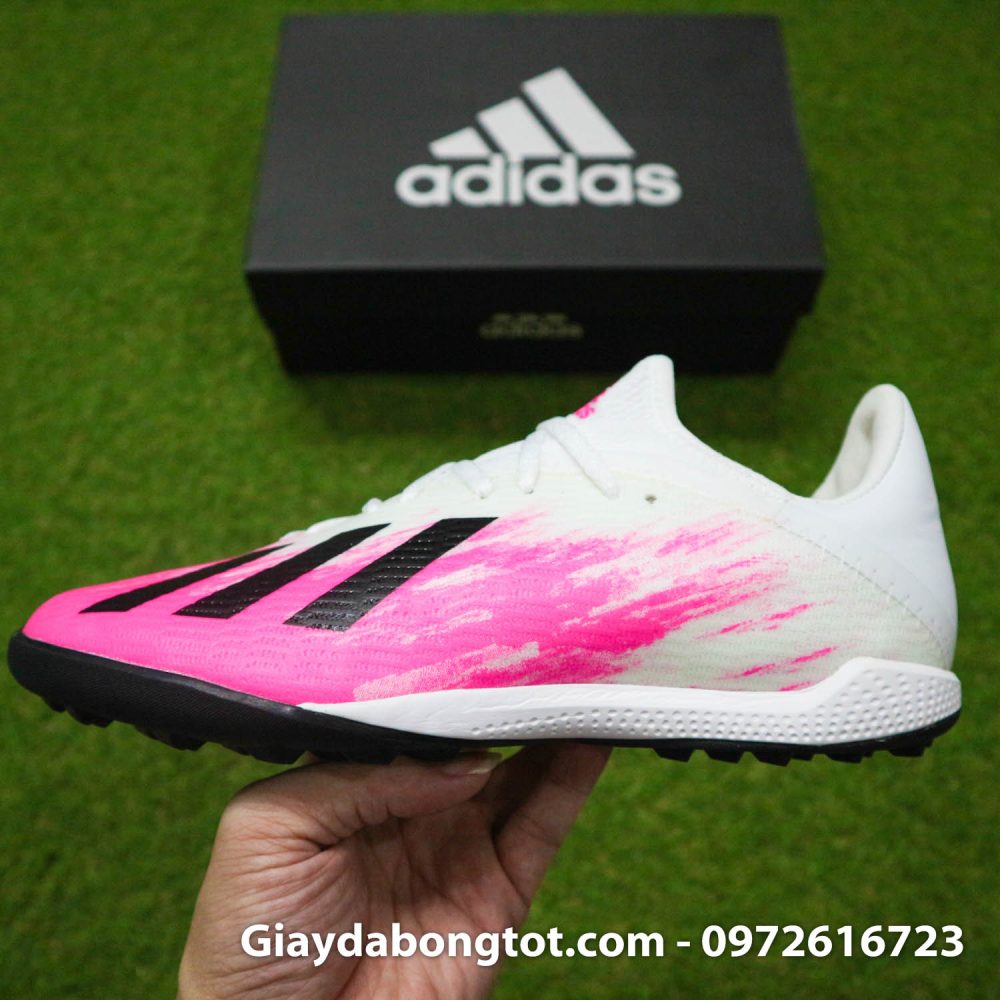 Giay bong da adidas x19.3 tf trang hong 2020 (12)