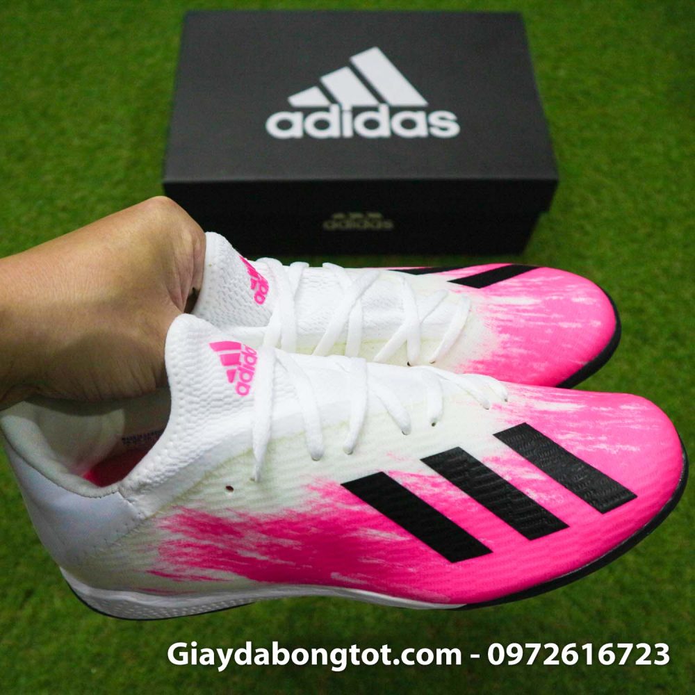 Giay bong da adidas x19.3 tf trang hong 2020 (9)