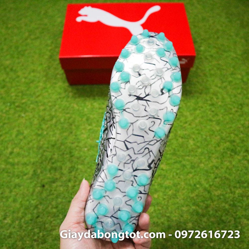 Giay bong da puma future 5.1 future netfit xanh nhat bac (13)