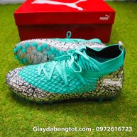 Giay bong da puma future 5.1 future netfit xanh nhat bac (3)