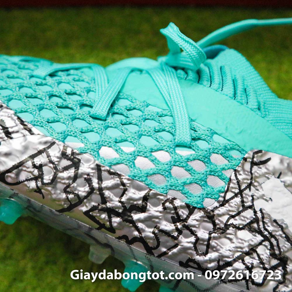 Giay bong da puma future 5.1 future netfit xanh nhat bac (9)
