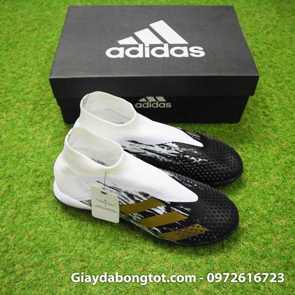 Giay da banh khong day adidas predator 20+ tf den trang gai nhon (9)
