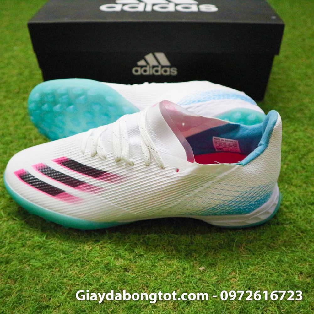 Giay da banh sieu nhe adidas x ghosted 1 trang de xanh (3)