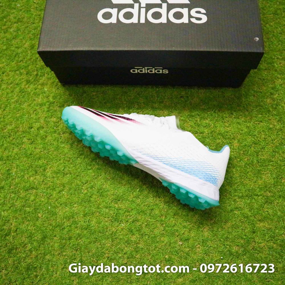 Giay da banh sieu nhe adidas x ghosted 1 trang de xanh (9)