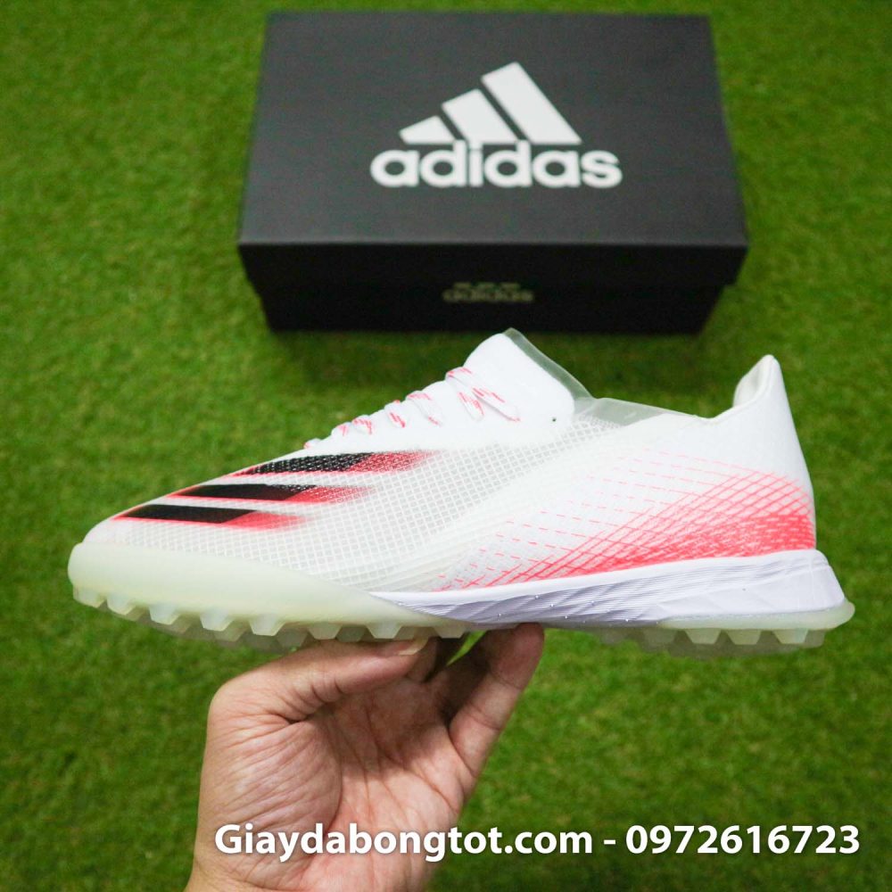 Giay da bong sieu nhe adidas x ghosted .1 tf trang got hong (10)