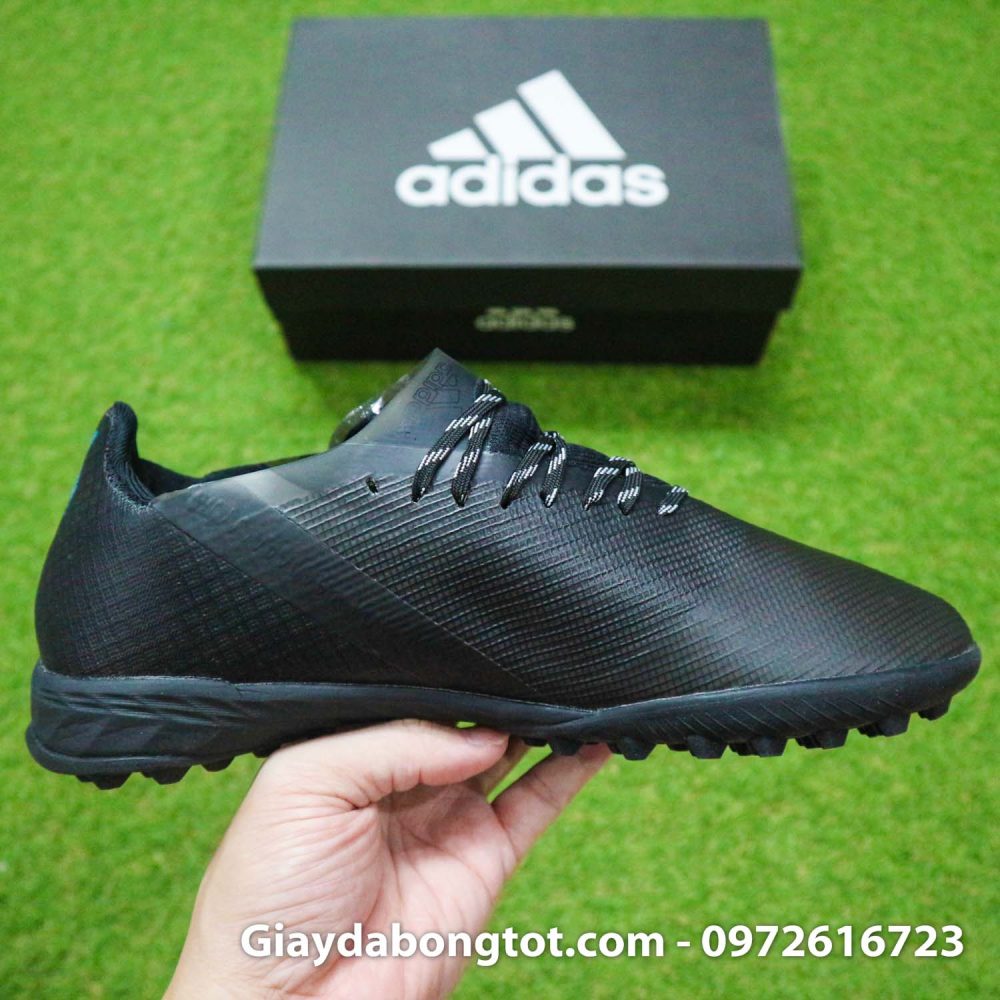 Giay da bong sieu nhe adidas x ghosted tf den vach xanh 2020 (12)