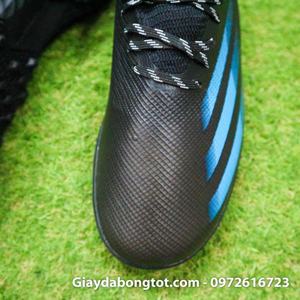 Giay da bong sieu nhe adidas x ghosted tf den vach xanh 2020 (7)