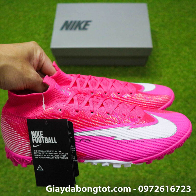 Nike mercurial superfly 7 elite tf mbappe hong pink vach trang (12)