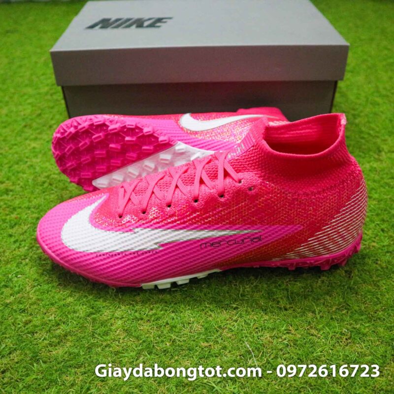 Nike mercurial superfly 7 elite tf mbappe hong pink vach trang (3)