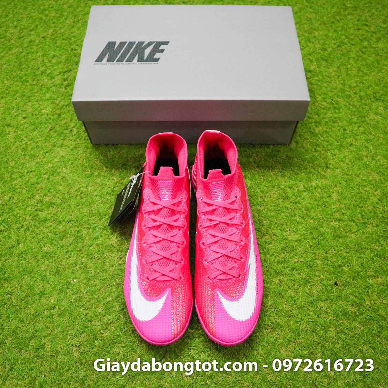 Nike mercurial superfly 7 elite tf mbappe hong pink vach trang (8)