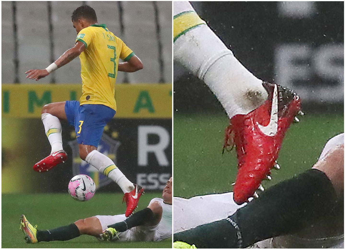Thiago Silva ra sân với thế hệ cũ Nike Tiempo Legend 7 màu đỏ