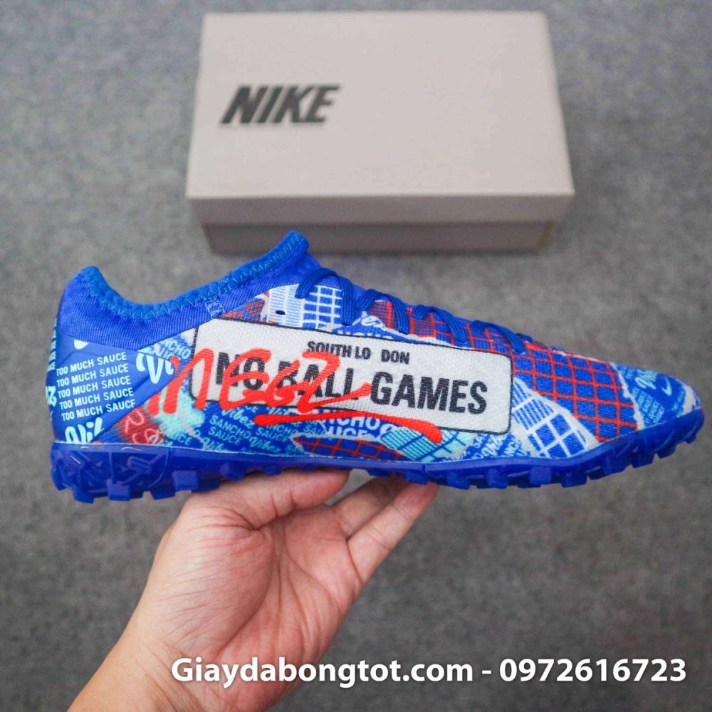 Giay bong da da vai nike mercurial vapor 13 pro tf xanh duong sancho (9)