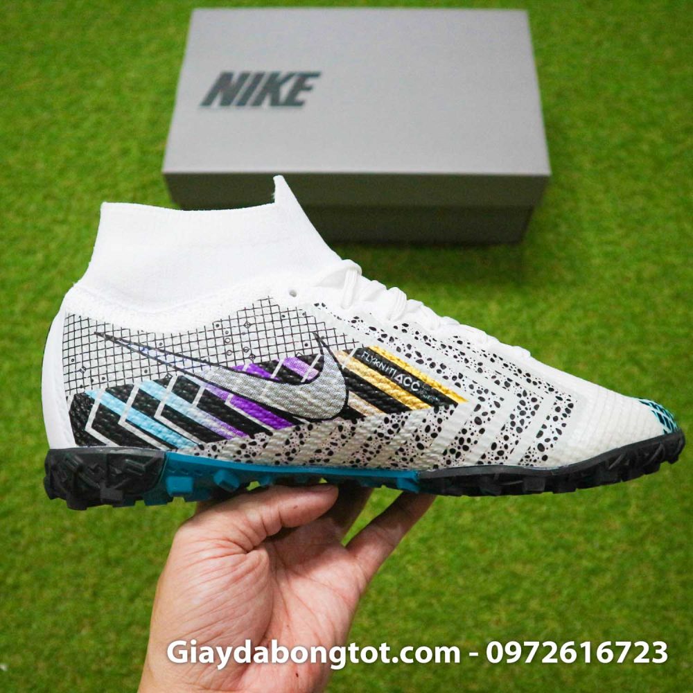 Giay da bong cao co nike mercurial superfly 7 elite tf dream speed 3 trang den (14)